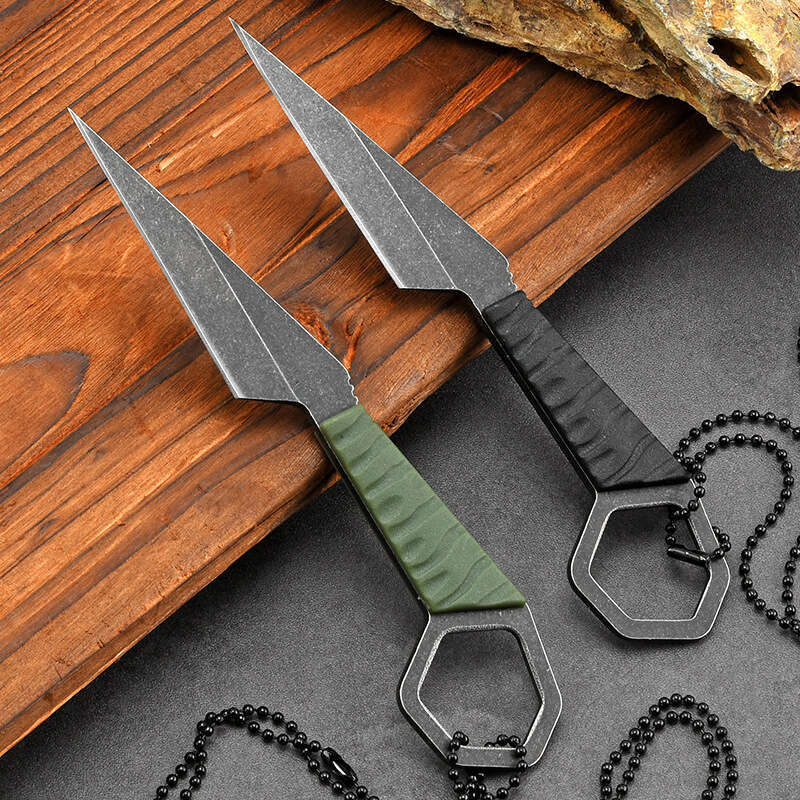 Cross-border best-selling in-stock mini hanging neck EDCK sheath, portable tactical outdoor knife, new Amazon model