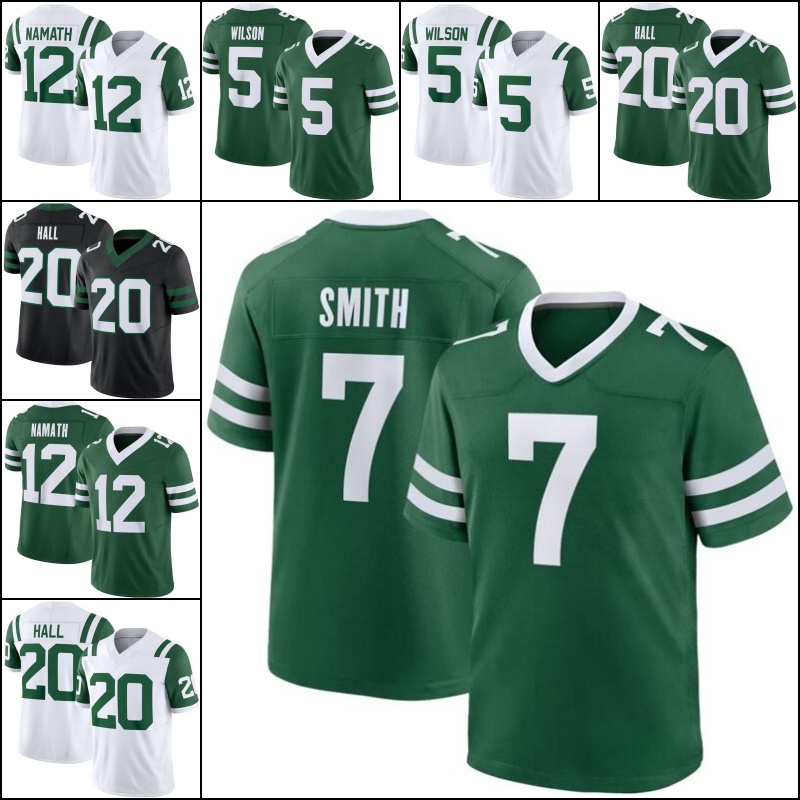 7 Geno Smith 5 Garrett Wilson David Bailey Football Jersey Kenyon Sadiq Omar Cooper Jr Cade Klubnik Breece Hall Joe Namath Demario Davis Darrelle Revis Mason Taylor