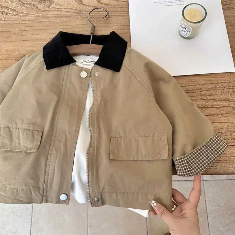Kids Windbreaker New 2025 Spring Autumn Fashion Korean Casual Baggy Simple StyleT260406 - view 3
