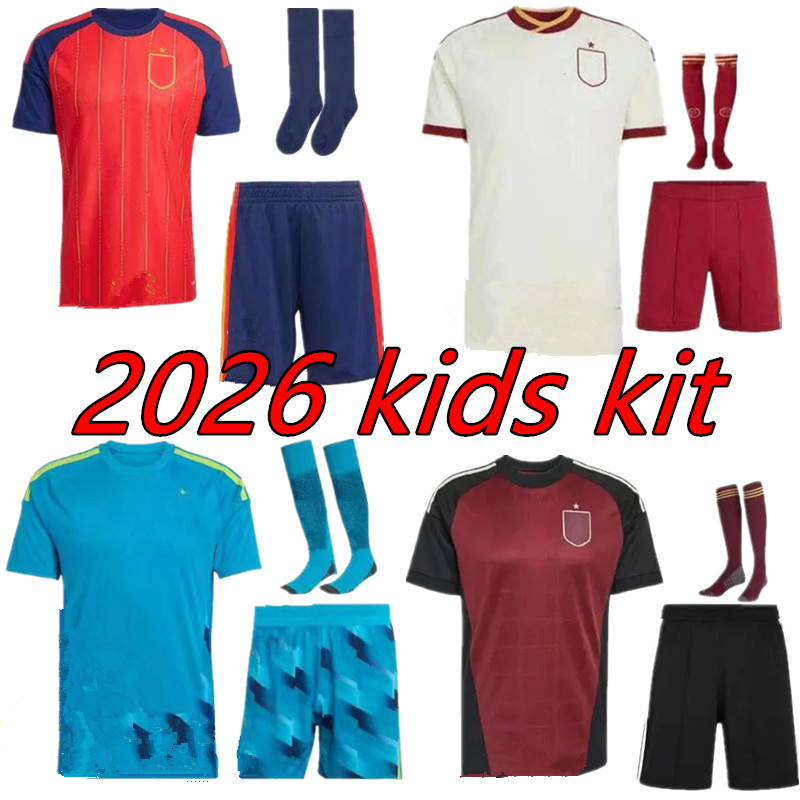 Spain kids kit world cup 2026 LAMINE YAMAL camiseta espa a 2026 PEDRI Carvajal espa a futbol mundial WILLIAMS JR MERINO RODRIGO OLMO OYARZABAL camiseta espana jersey
