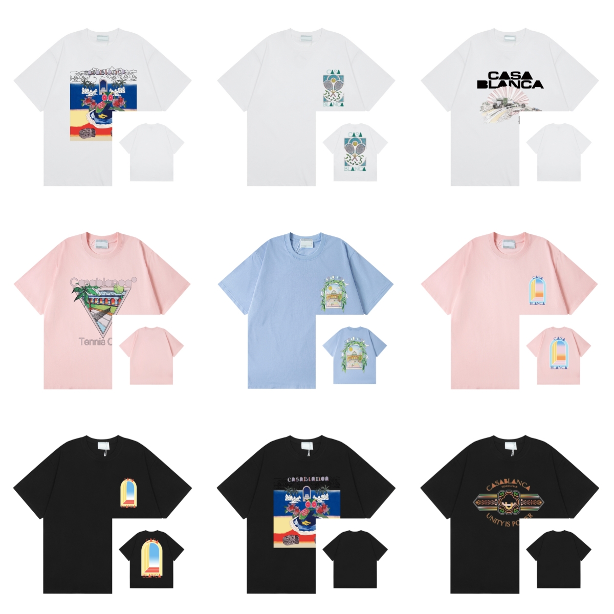 Y2K Unisex Designer T-Shirt Men's Short Sleeve Designer Men's T-Shirt Fashion Print T-Shirt Summer Men's and Women's T-Shirt