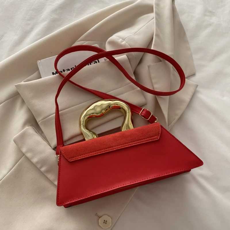 French Style Light Large Capacity New Minimalist Design Casual Metal Hand-held Shoulder Crossbody Bags for Women C260406