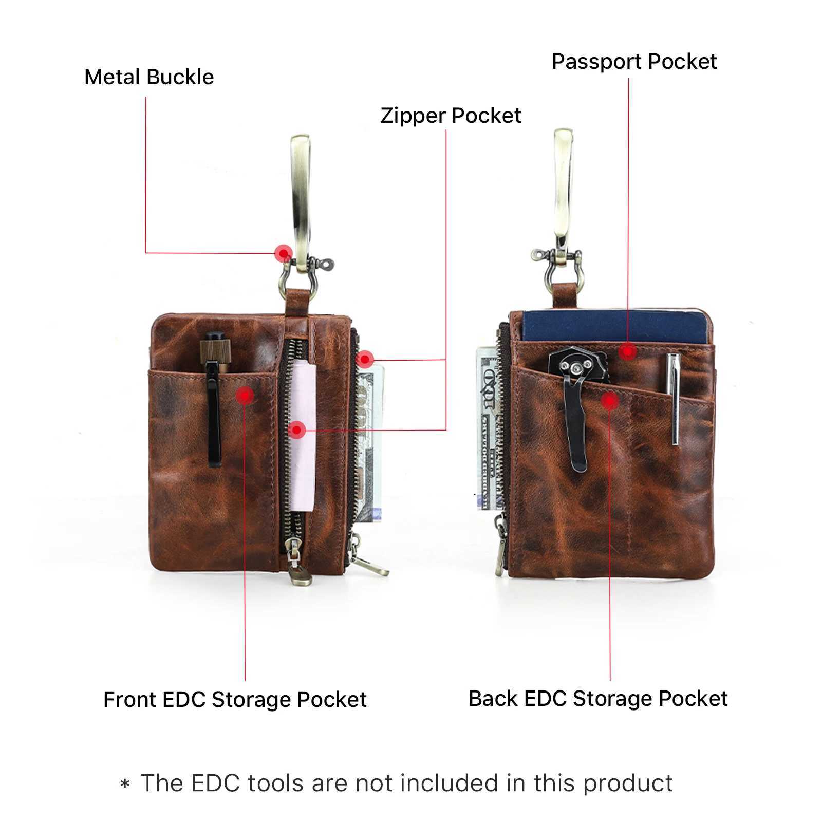 Hiram EDC Pouch Mini Wallet Key Card Carrier Holder Small Travel Waist Bag Camping Hiking Hunting Accessories Pouch C260406