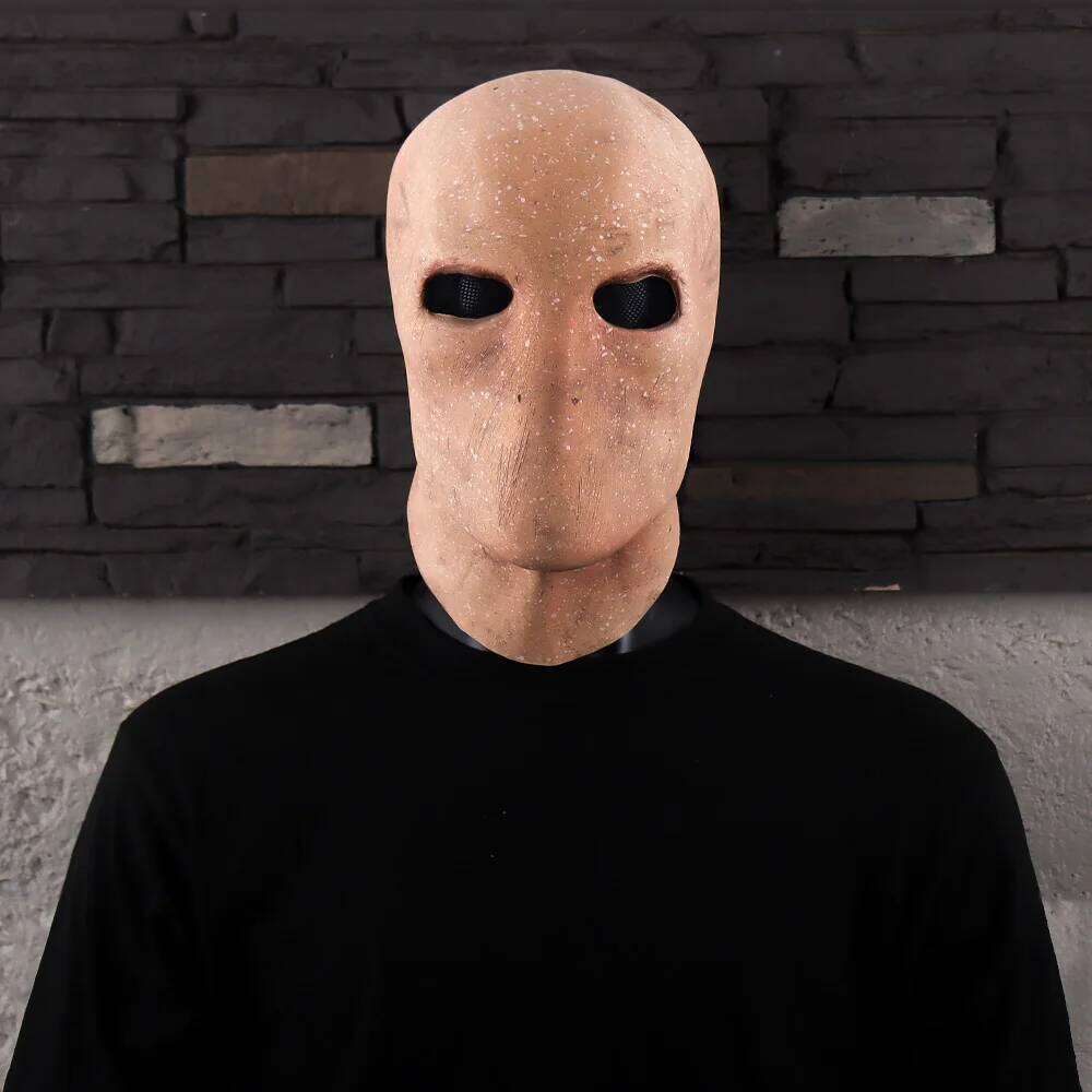 Horror Slenderman Mask Gloves Cospaly Faceless Man Alien Skull Latex Hand Masks Halloween Carnival Purim Party Costume Prop Gift 26Y0406 - view 3