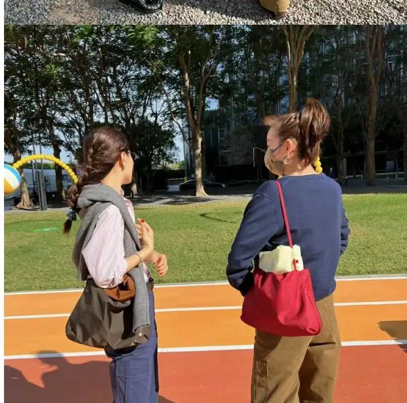 Women Bags 2025 New Nylon Korean Fashion Spring Cloud Shaped Shoulder Bag Handbag High-Capacity C260406