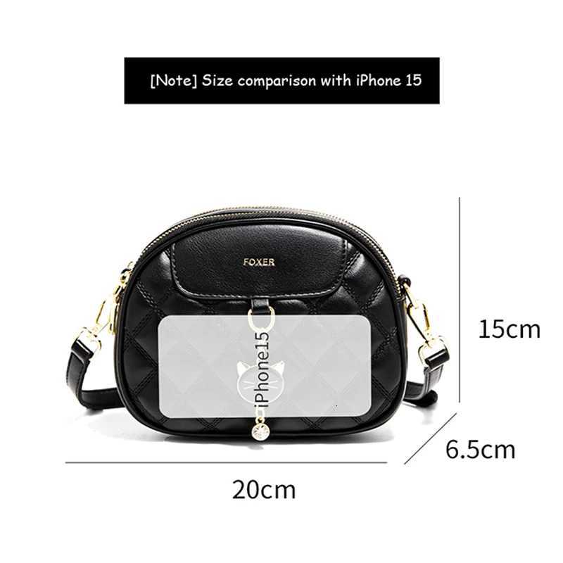 FOXER 2026 Chic Shell Bag Womens Shoulder Bag Fashion Small Cellphone Bag Females Daily Commuting Crossbody Purse C260406