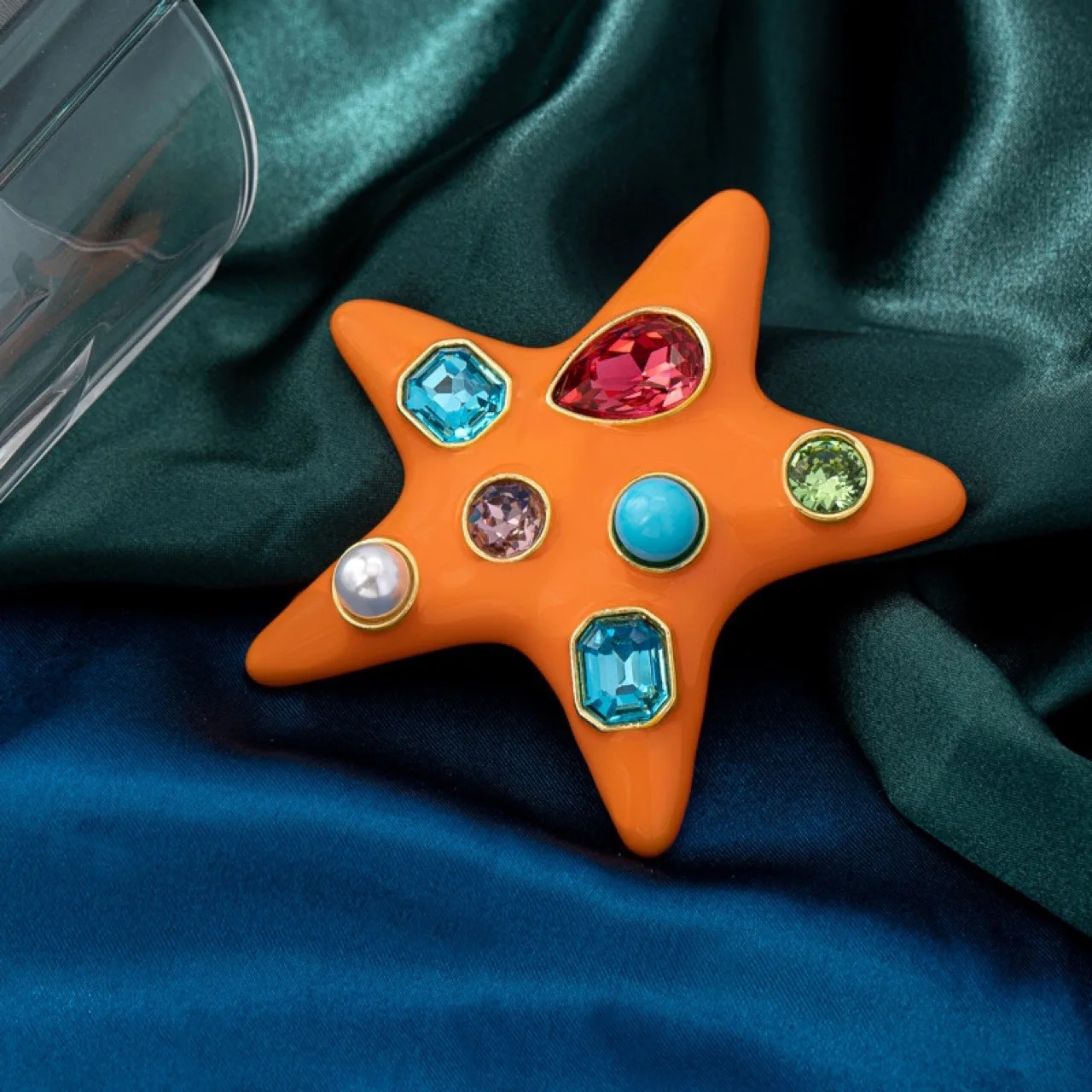 European and American Foreign Trade Fashion Trend Starfish Franc Series Brooch 260403BJ - view 4