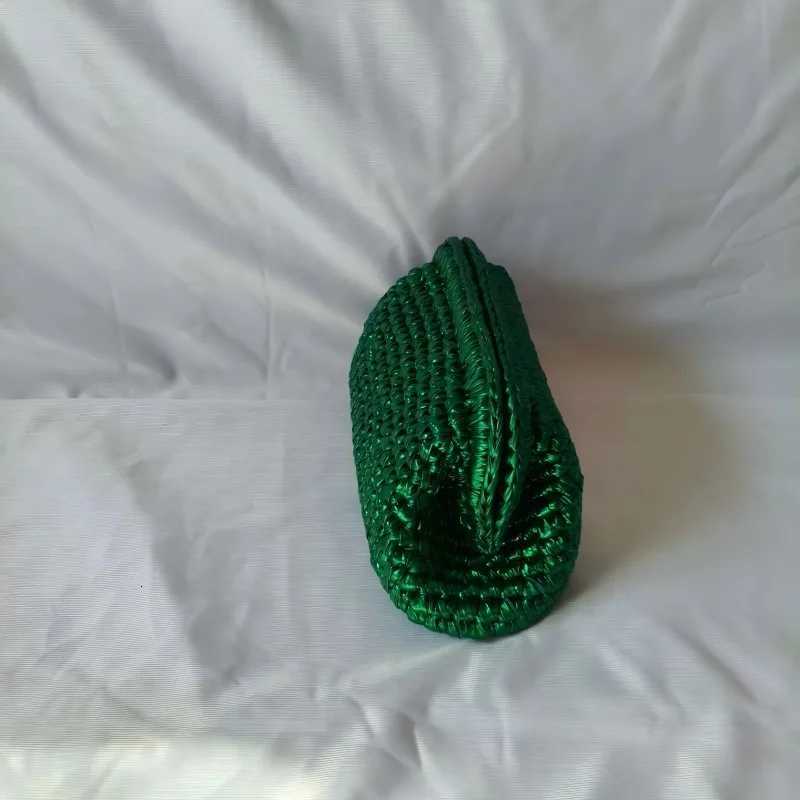 Silver Weave Fabric Handbag Multicolor Ladies Chain Underarm Bag Womens Clutch Bag C260406