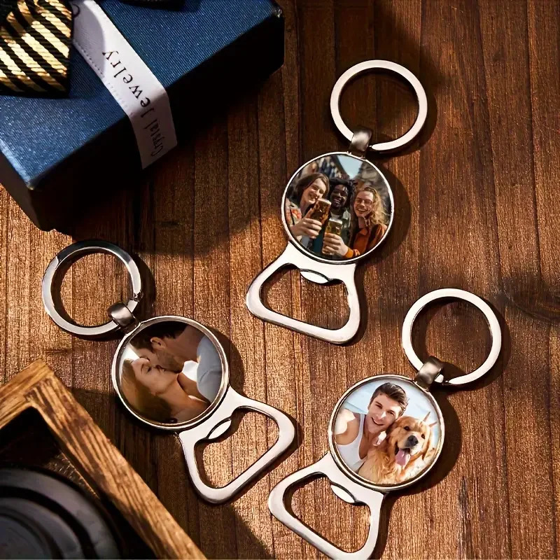 Personalised po keychain with bottle opener - customised keyring gift suitable for women anniversaries holiday souvenirs 260403BJ