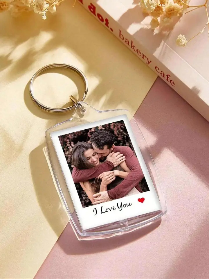 Custom Po And Text Keychain Personalized Acrylic Keychain Couple Keychain Birthdays Gift Anniversaries Couples Gift 260403BJ - view 3
