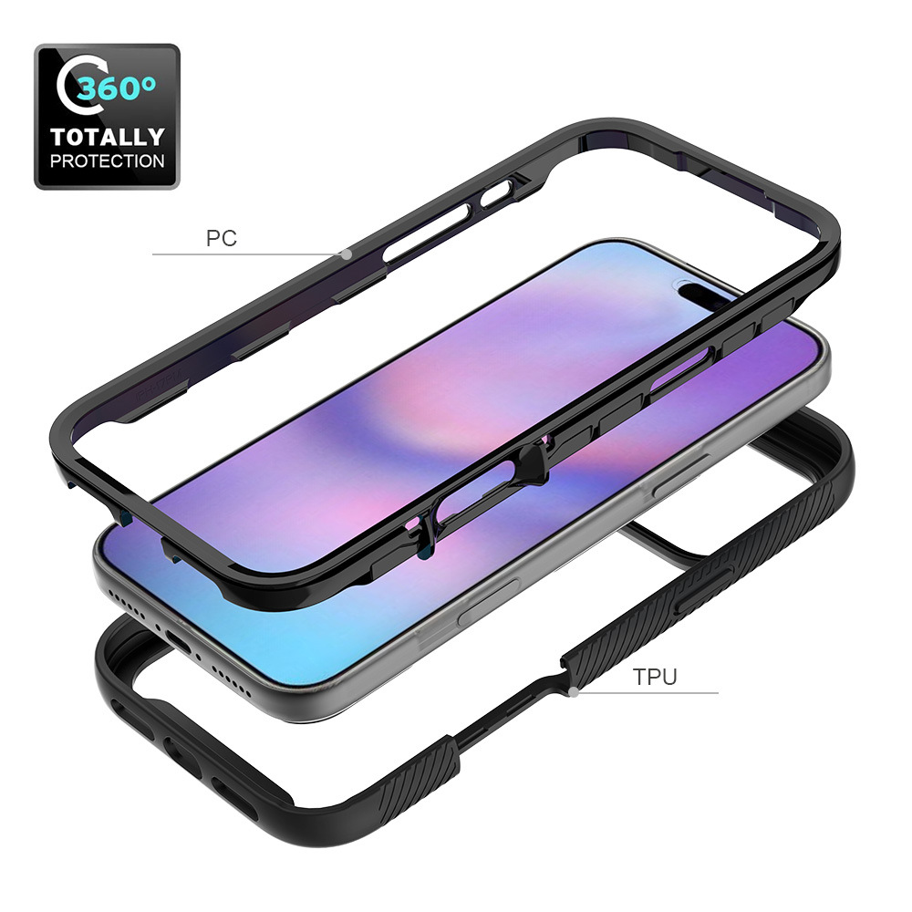 Compatible with iPhone 15/16/17 Series Anti-fall Case, Solid Starry Clear Cover, Hard Case