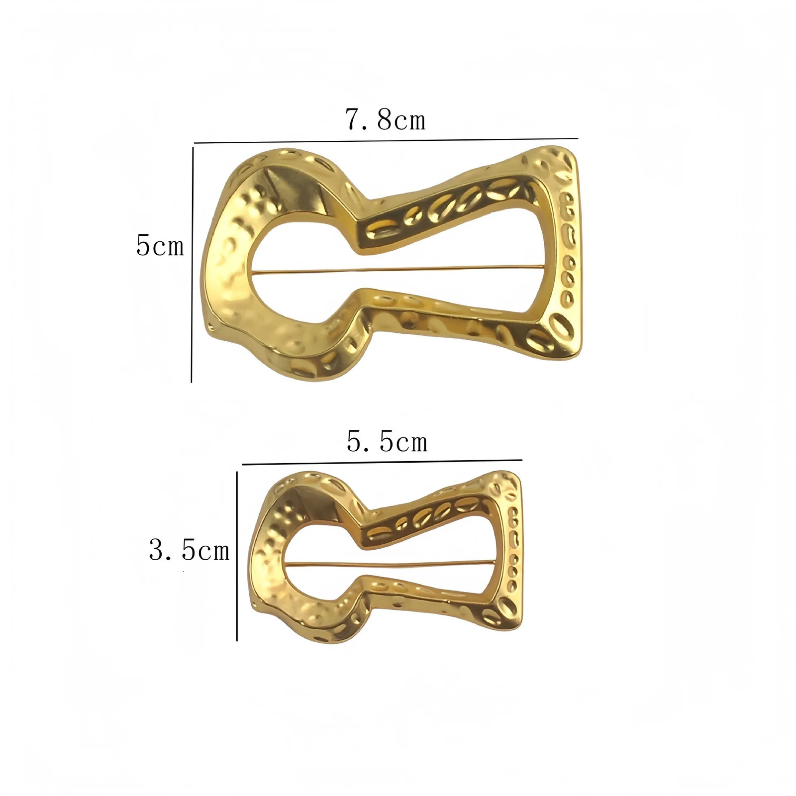 Arrival Gold Large Keyhole Brooch Fashion Lapel Pin for Coat Trench Suit Fur Jacket Accessory 260403BJ - view 5
