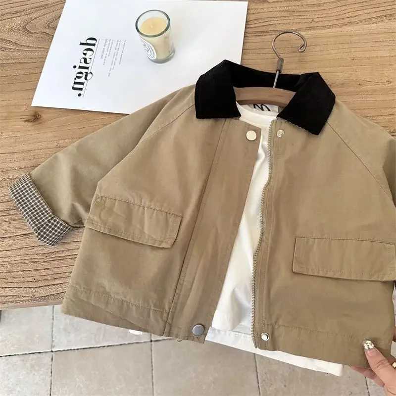 Kids Windbreaker New 2025 Spring Autumn Fashion Korean Casual Baggy Simple StyleT260406 - view 4