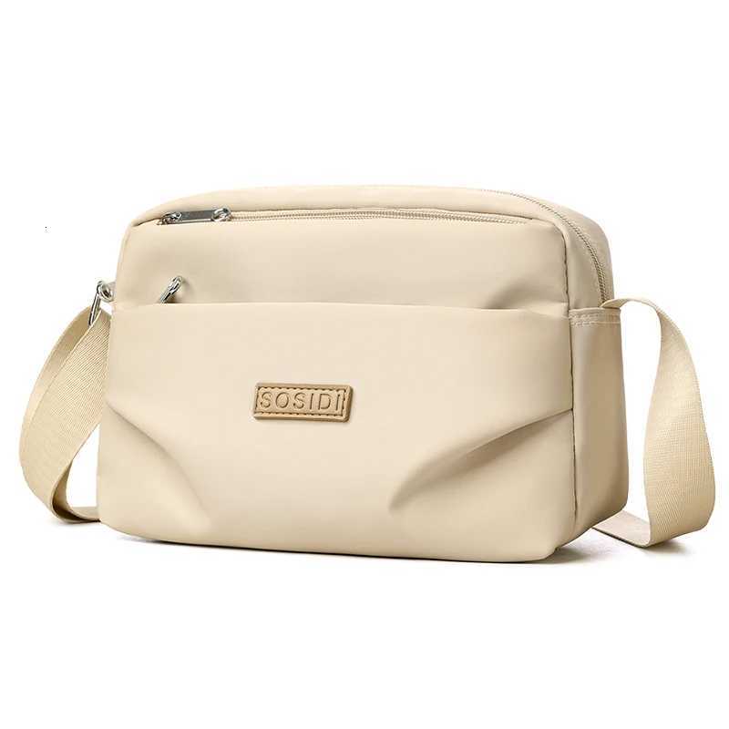 Large-capacity womens office backpack - waterproof nylon fabric bag - fashionable multi-compartment single-shoulder bag - trend C260406