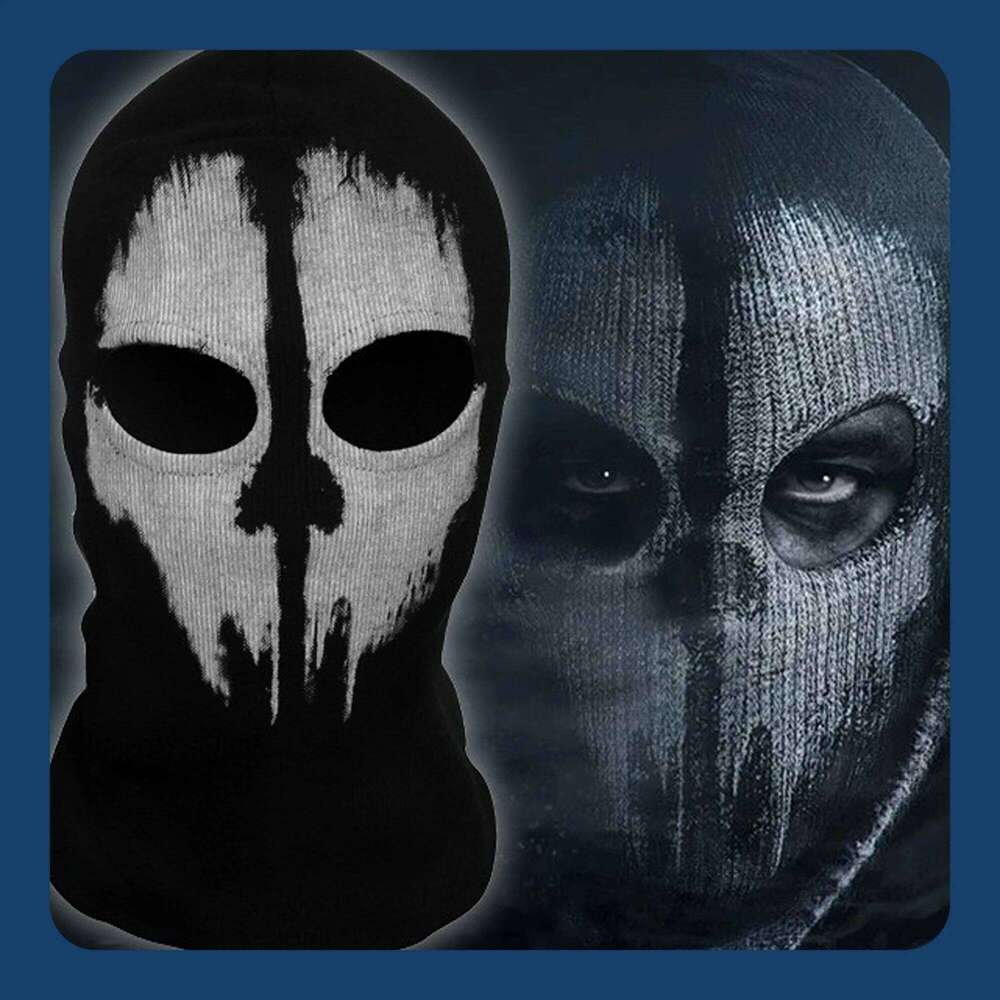 Helmet Unisex Cotton Ghost Mask Skull Ski Headwear Scarf Hood Suitable for Outdoor Motorcycle Warmth 26Y0406