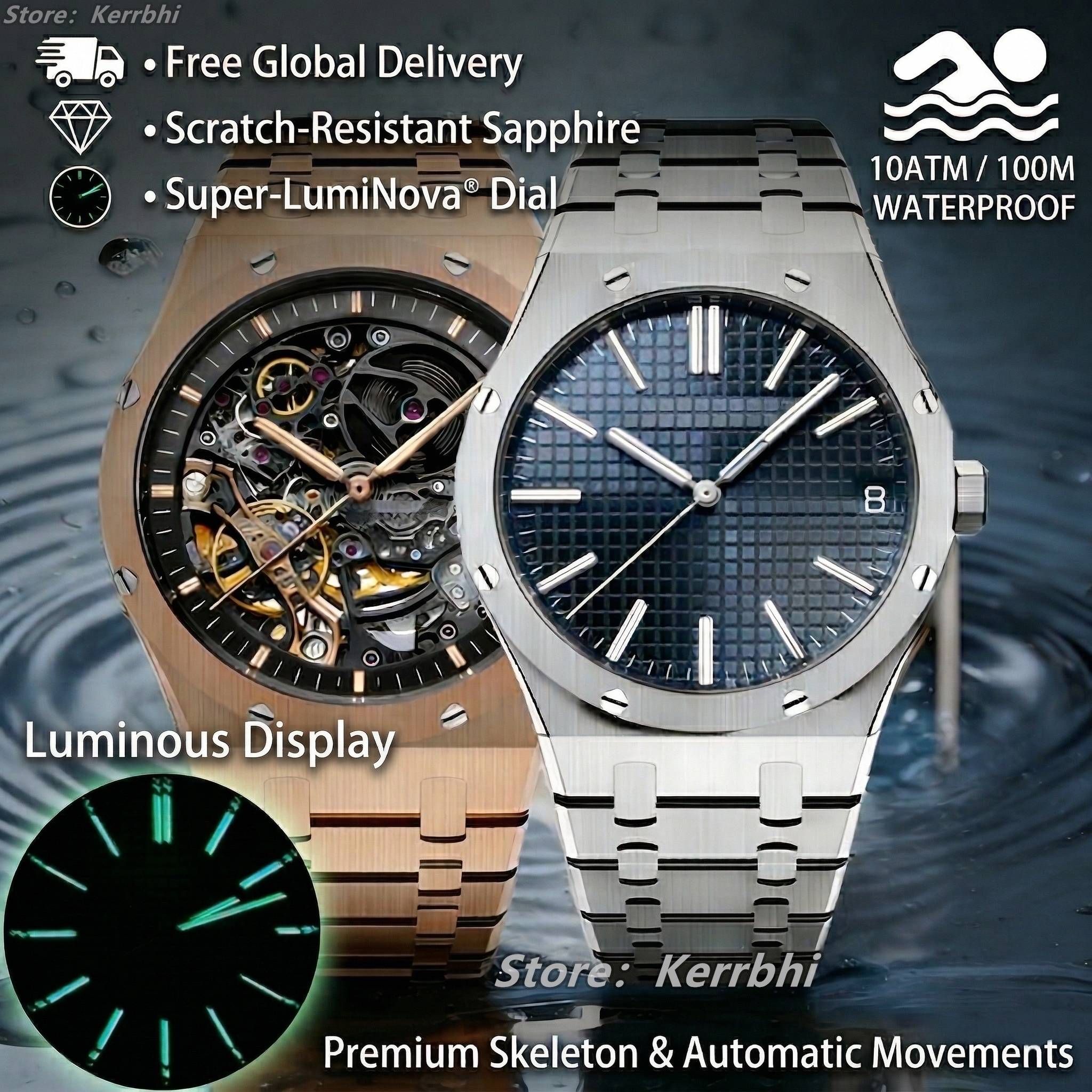 Designer watch high quality men watch automatic mechanical 2813 movement luxury watch men 41mm stainless steel sapphire Luminous waterproof 100m