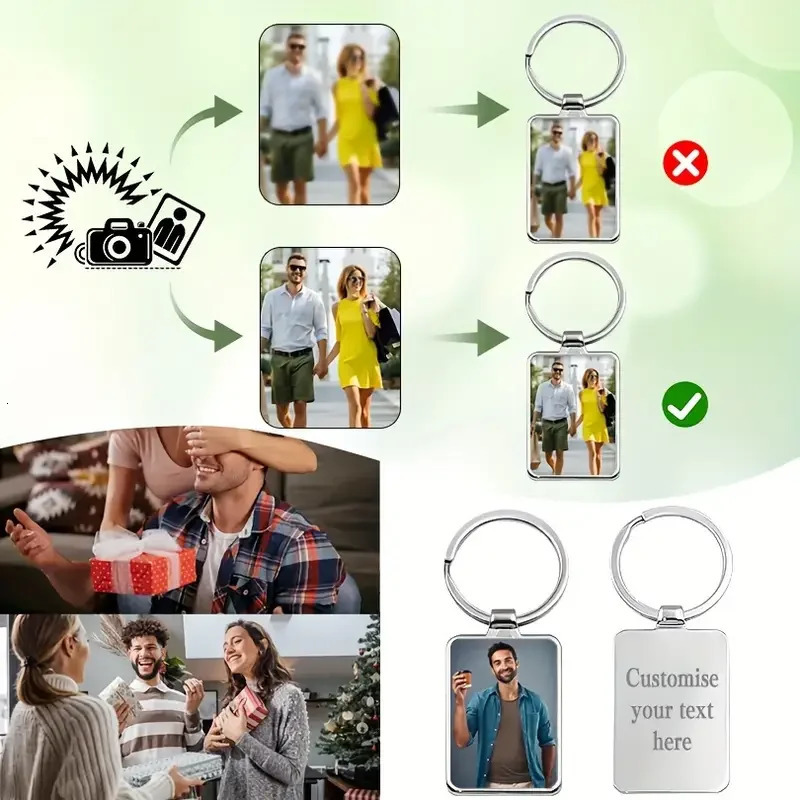 Personalised Po Keychain - Custom Printed Keychain the Perfect Gift for Festive Ocns 260403BJ - view 6