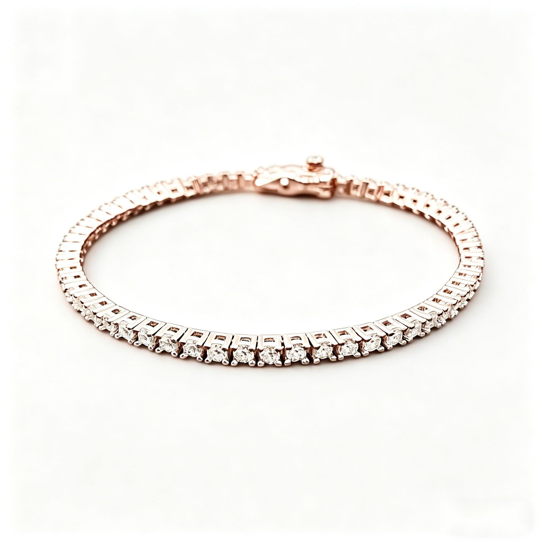 New Arrival 18K Gold Plated GRA Certified VVS Moissanite 2mm Tennis Bracelet 925 Sterling Silver Iced Out Hip Hop Fine Jewelry Pass Diamond Test For M