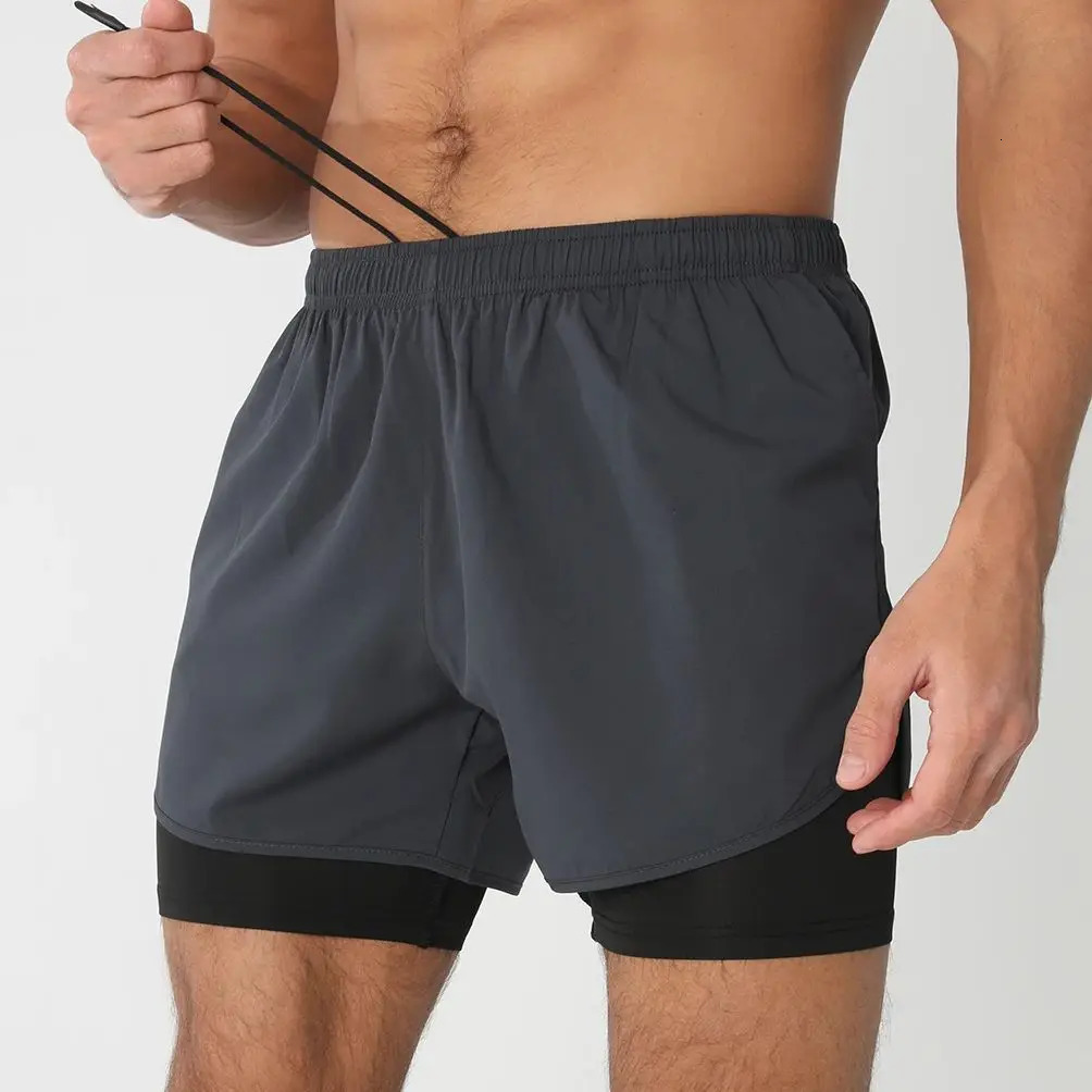 Gym Shorts Men Running with Liner Pockets Towel Loop Quick Dry Lightweight Workout Mens Breathable Athletic Sport 260330
