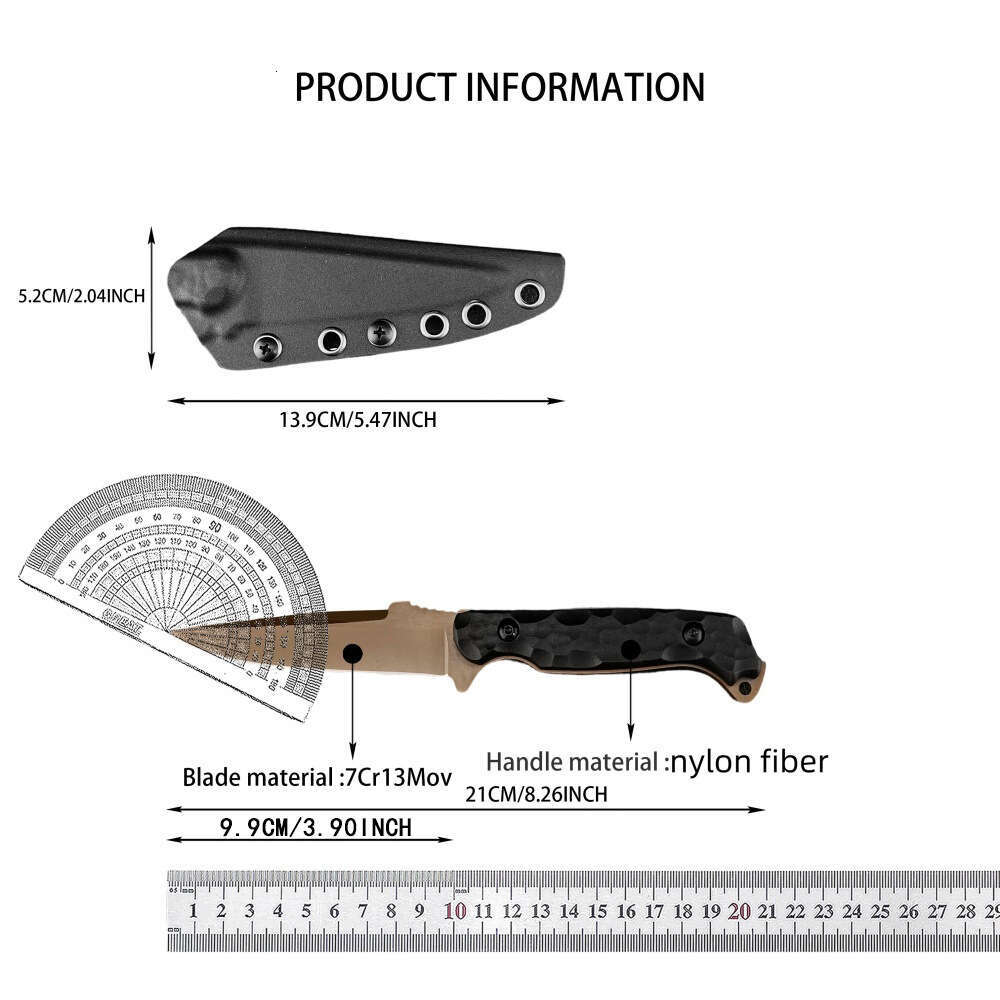 TOOR Krypton one-piece steel outdoor high hardness survival portable self-defense straight knife, cross-border hot-selling model