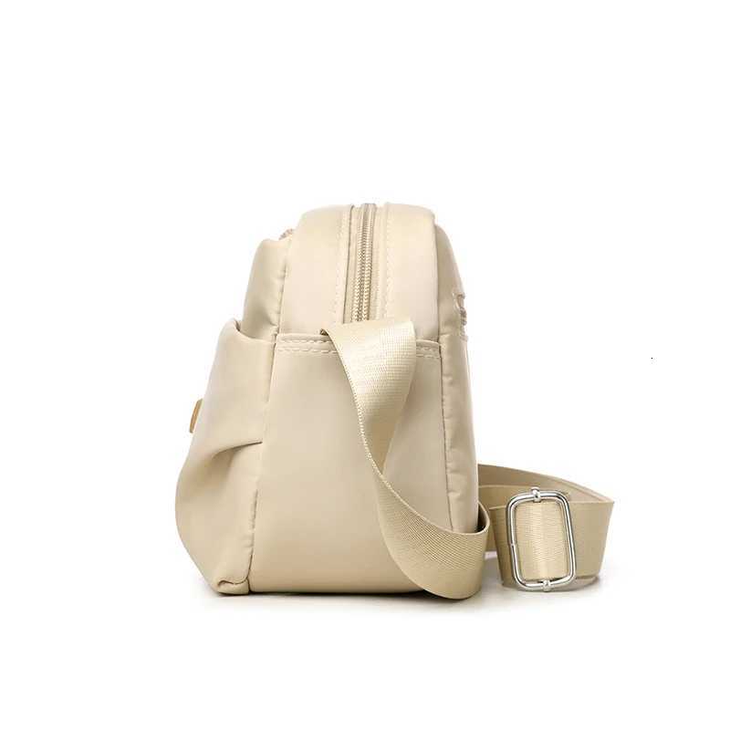 Large-capacity womens office backpack - waterproof nylon fabric bag - fashionable multi-compartment single-shoulder bag - trend C260406