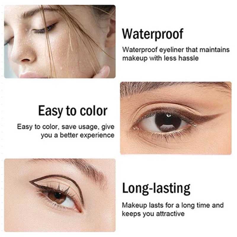 Waterproof Black Eyeliner Pencils Smudge-Proof Long-Lasting Beginner-Friendly Eye Makeup High Pigment Black White Eye Liner Pen H260406