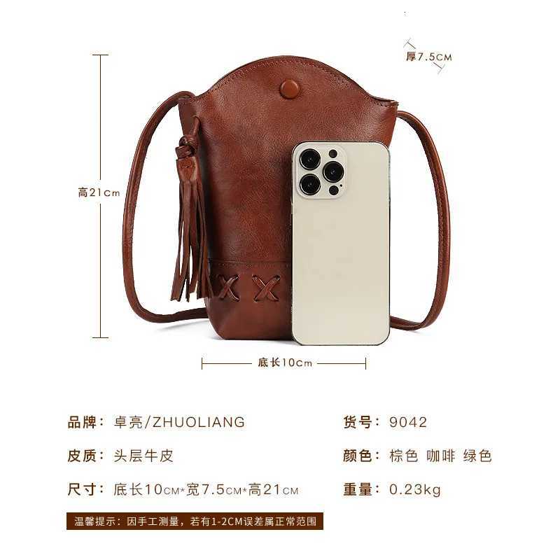 2025 Small Woven Bucket Bag cowhide Leather Pouch Womens Handbag Cellphone lipstick Purse designer Shoulder Crossbody Bag Mini C260406