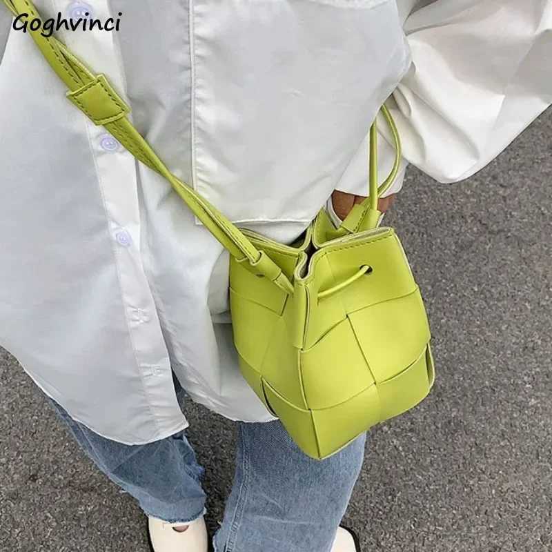 Summer New Fashion Mini Bags Women Design Korean Chic Woven Shoulder Crossbody PU Leather Handbag Hotgirl All-match Money Bag C260406