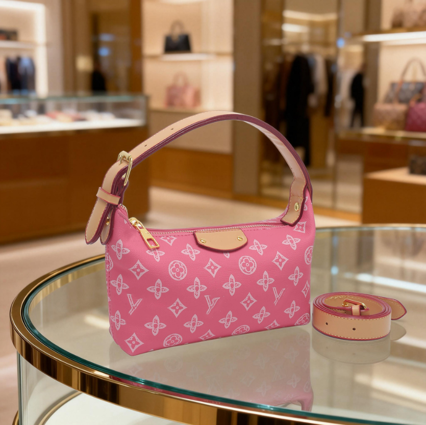 Designer pink Denim Handbags Underarm Bag Women Totes Travel Fashion Shoulder Bags Crossbody canvas bag