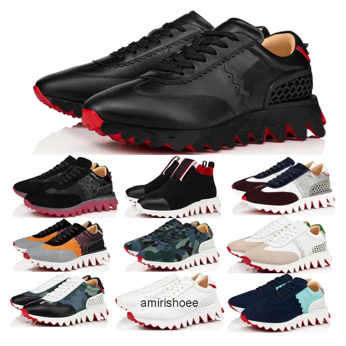 designer shoe new loubishark sneaker outdoor couple sports men women brands vjl christian loboutin louboutinr loubiton louboutins red bottomshoes bottom CT4 5ZUF