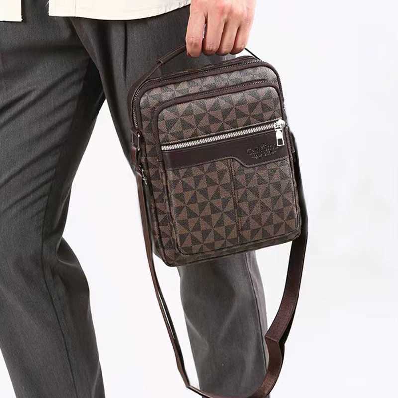 Trendy Mens Multi-color Patterned Bag Elegant Design for Daily Commute Outings High-end Practical Versatile Portable Bag C260406