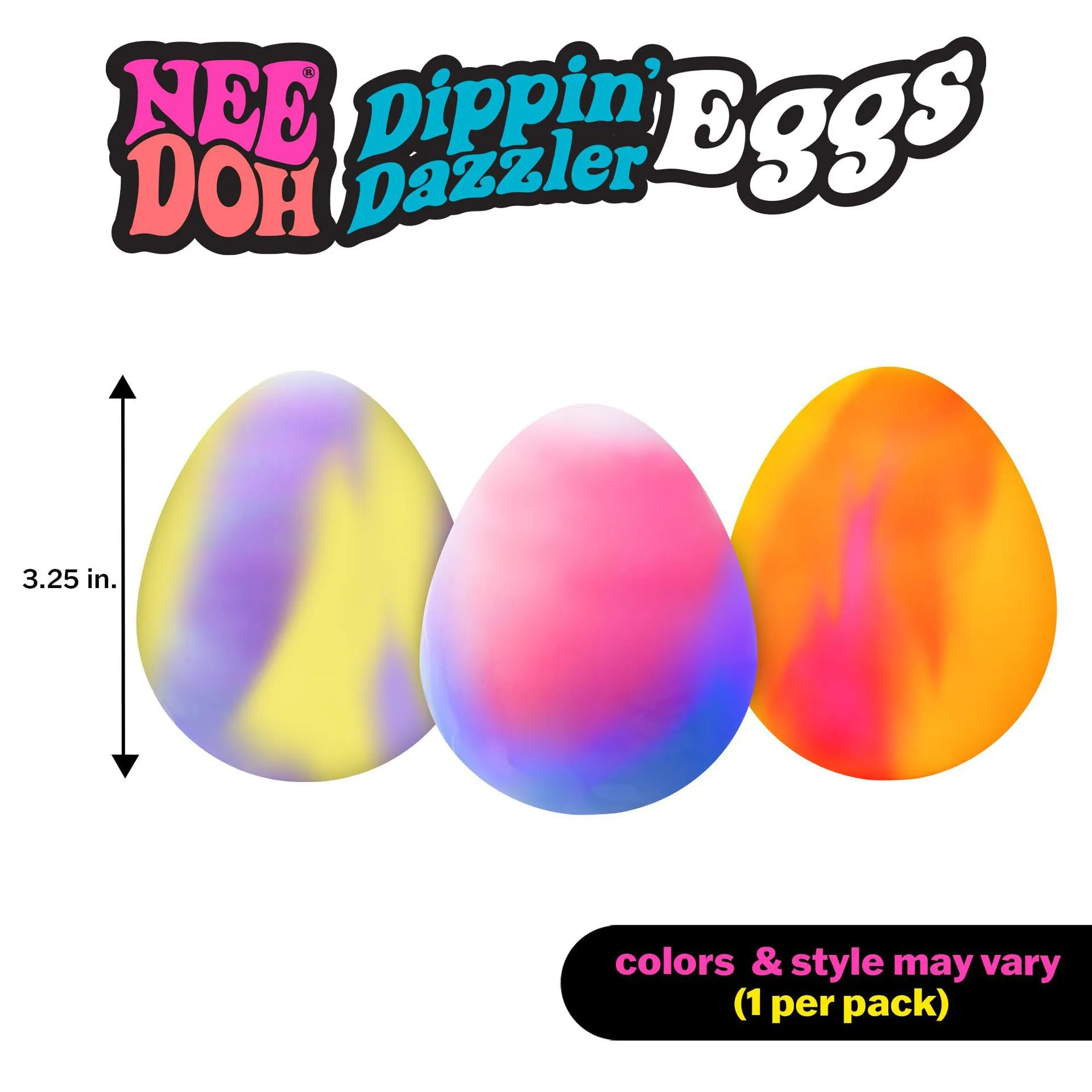 IN stock Needoh Dippin Dazzler Eggs Squishy Toys Sensory Toys Color Changing Squishy Eggs Stress Relief Slow Rebound Needoh Fidget Toys for Kids