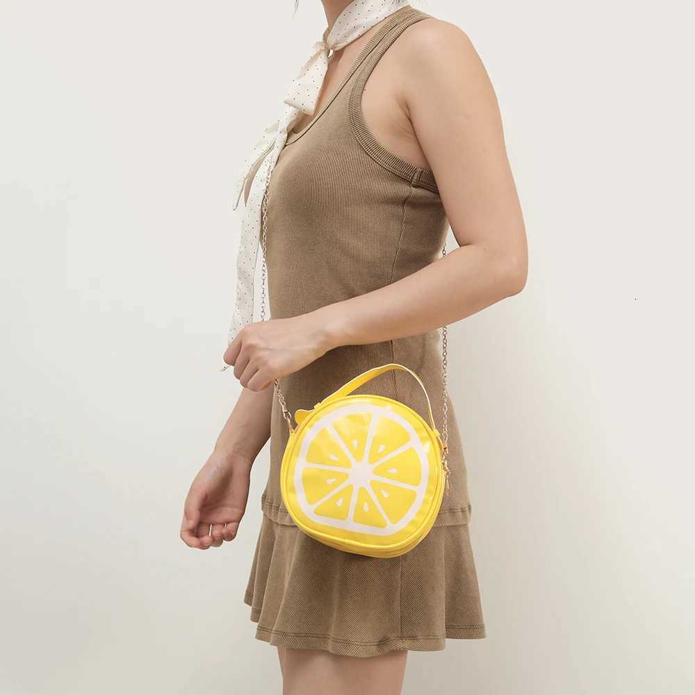 Womens Fruit Bag Lemon Bag Small Clear Chain Shoulder Crossbody Bag C260406