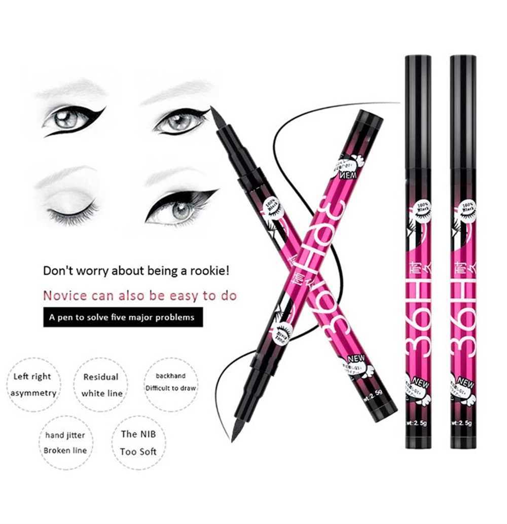 Black Liquid Eyeliner Waterproof Eyeliner Pencil 36H Long-Lasting Liquid Eye Liner Pen Quick-Dry No Blooming Cosmetics Tool H260406