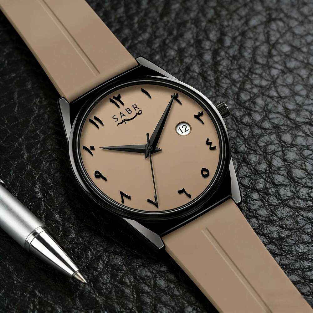 Sabr Unisex Casual Quartz Watch 11422, Square Alloy Case - Orange Silicone Strap, Arabic Numerals Dial, 3ATM Waterproof, Complete Calendar - view 7