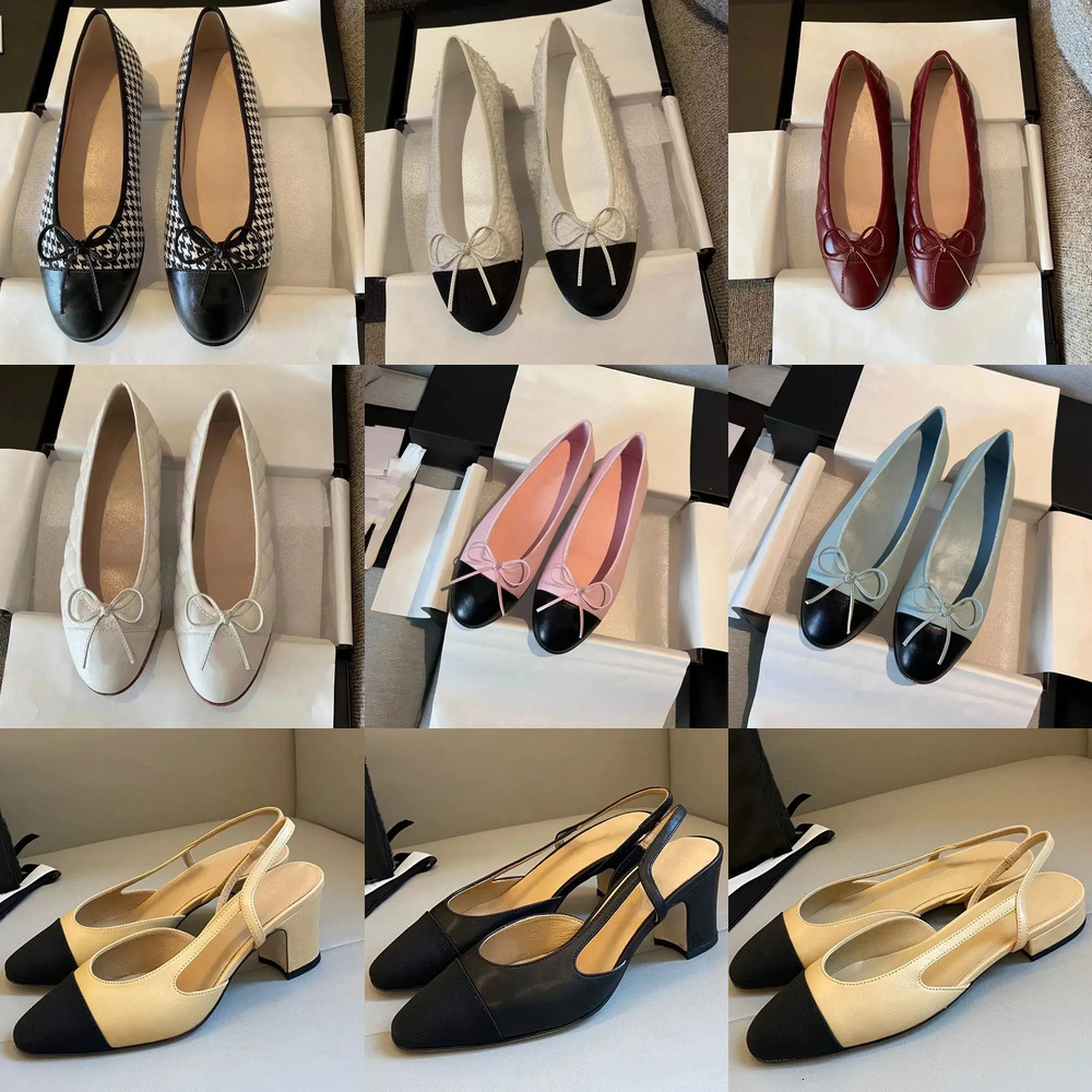 10A designer shoes Paris Brand ballerina Ballet Flats Shoes Women Quilted Genuine Leather Slip on Ballerina Luxury Round Toe Ladies Dress Shoes HJ2G Slingbacks e0