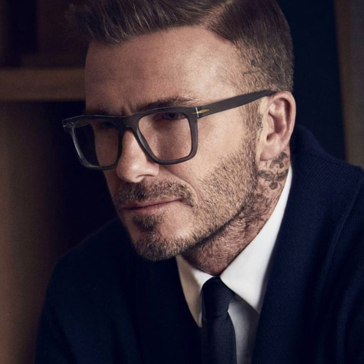Luxury Brand Designer Outdoor Beckham-style Sunglasses With Square Frames, Metallic Studs, Men's Sunglasses, New Style, Trendy Street Photography