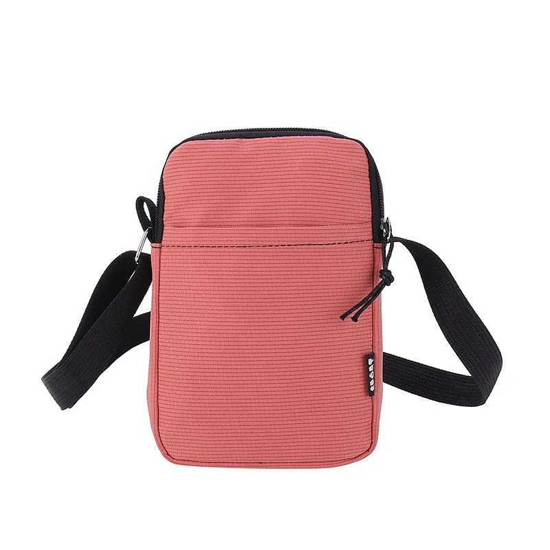 New Fashionable Mini Phone Pouch Square Vertical Tote Bag Simple Shoulder Bag Portable Lightweight Canvas Coin Crossbody Bag C260406