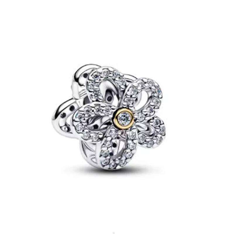 2026 New 925 Silver Gemstone Flower Bird Gold Rose Tulip Plated Apple Charm Women DIY High-quality Jewelry Gifts for Mother's day