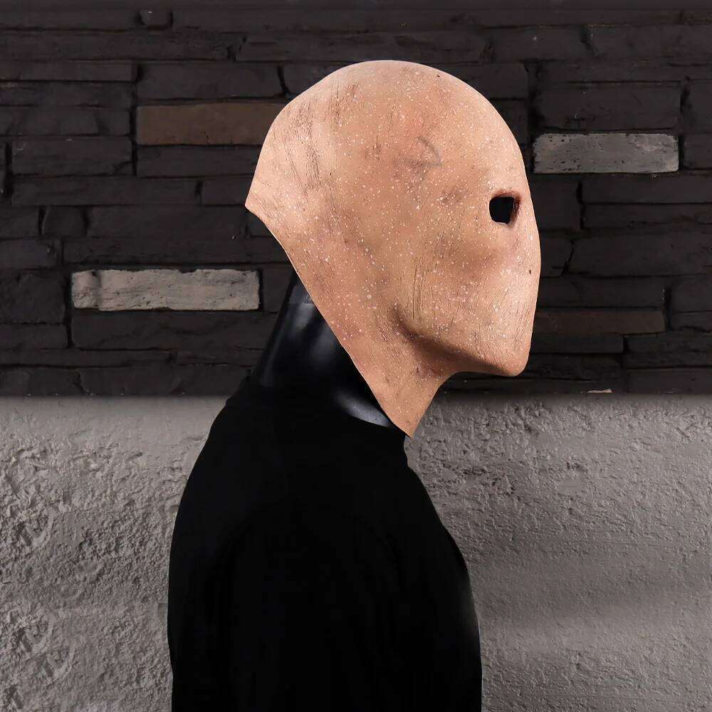 Horror Slenderman Mask Gloves Cospaly Faceless Man Alien Skull Latex Hand Masks Halloween Carnival Purim Party Costume Prop Gift 26Y0406 - view 5