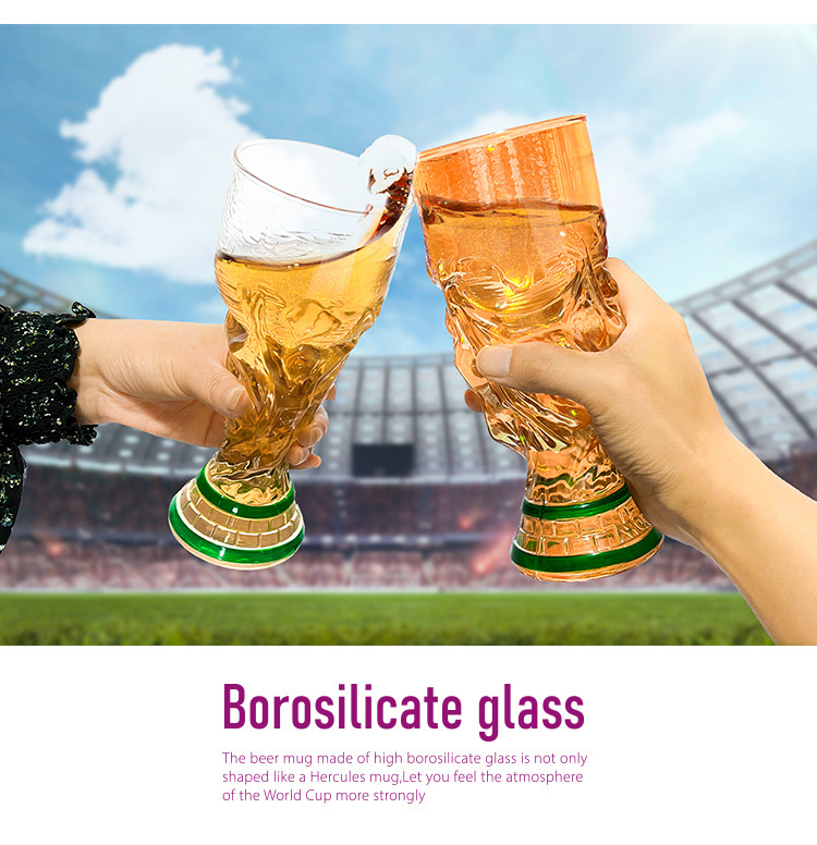 2026 World Cup Soccer Beer Glass Trophy Shaped Drinking Cup for Viewing Parties Premium Football Merchandise Novelty Gifts for Soccer Fans