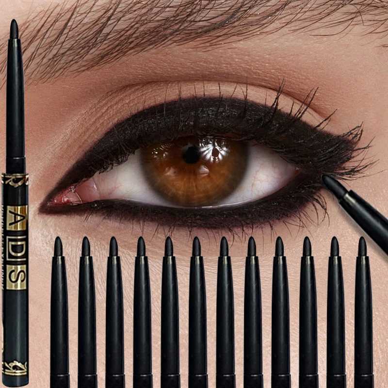 1/2/5/12pcs Waterproof Sweat-Proof Black Eyeliner Pencil Eye Liner Gel Pen Long-Lasting Anti-smudging for Bold Eye Makeup H260406