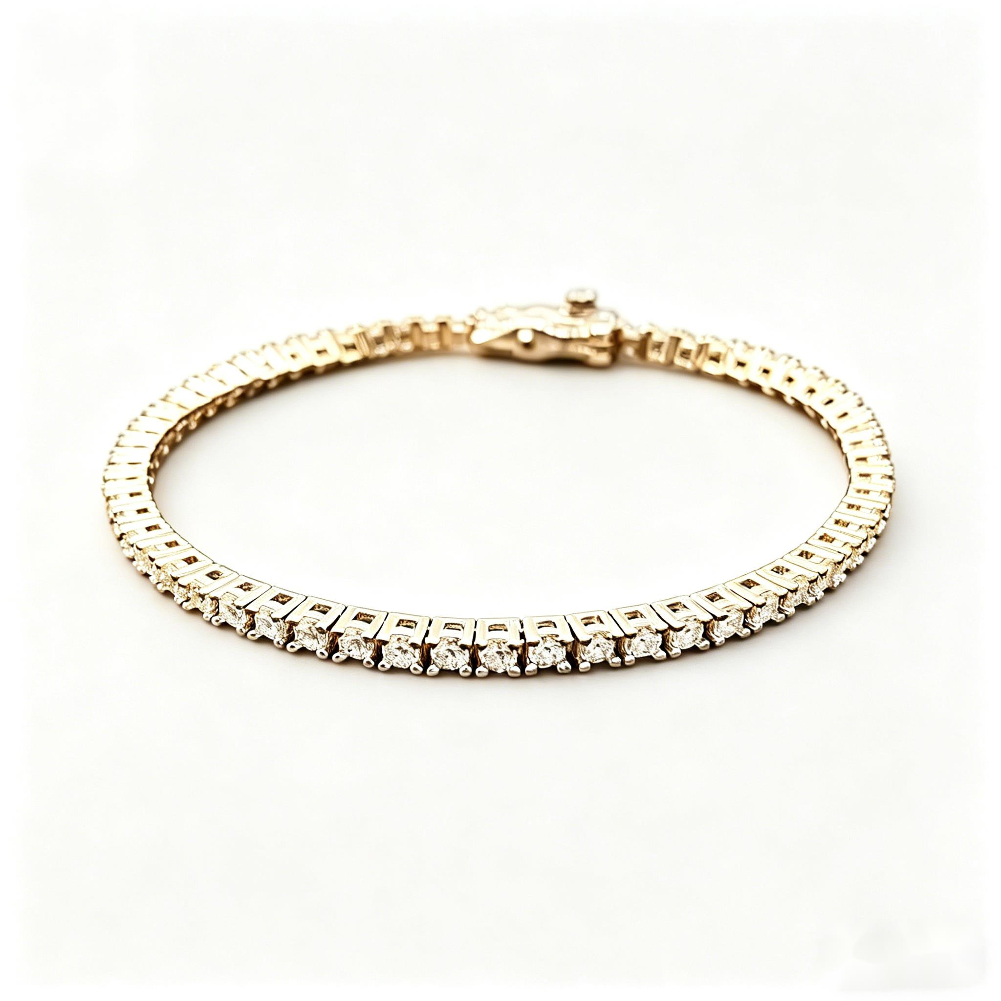New Arrival 18K Gold Plated GRA Certified VVS Moissanite 2mm Tennis Bracelet 925 Sterling Silver Iced Out Hip Hop Fine Jewelry Pass Diamond Test For M