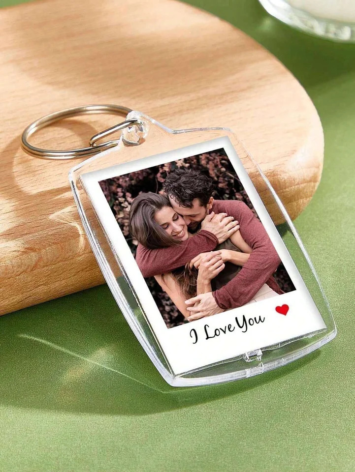 Custom Po And Text Keychain Personalized Acrylic Keychain Couple Keychain Birthdays Gift Anniversaries Couples Gift 260403BJ - view 6