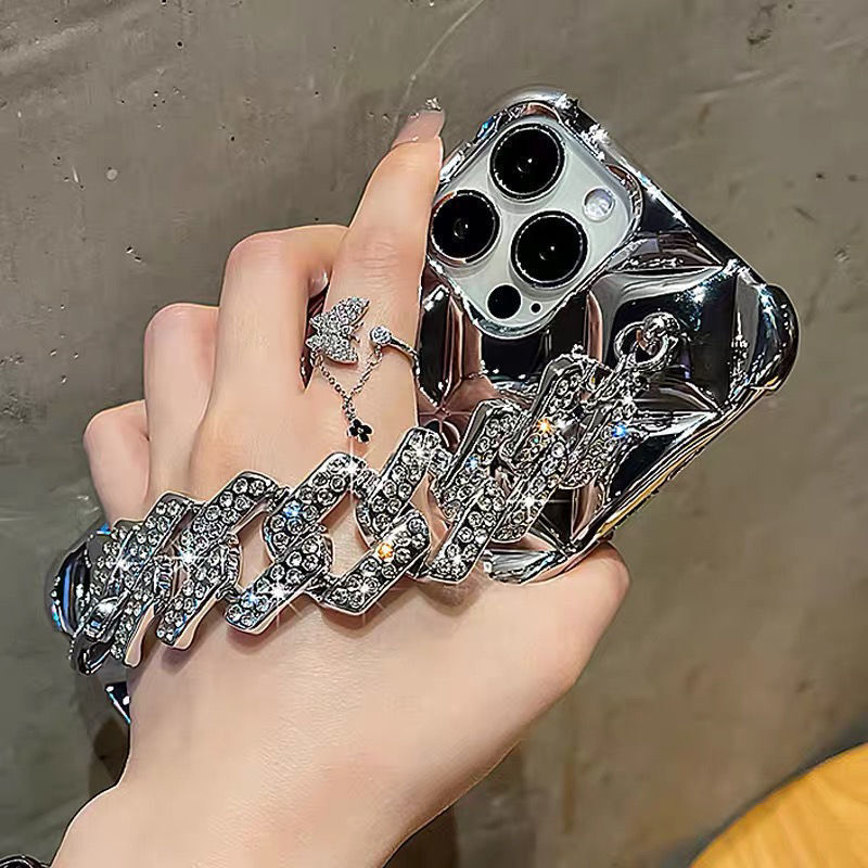 New Designers' Luxury Collection Compatible With Apple Applicable To Iphone 16 Pro Max Phone Case Luxury 17 Sparkling Diamond Bracelet Chanel Sty