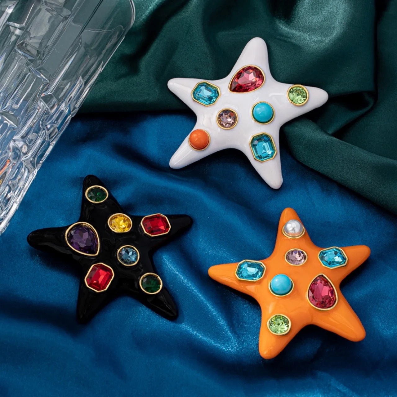 European and American Foreign Trade Fashion Trend Starfish Franc Series Brooch 260403BJ
