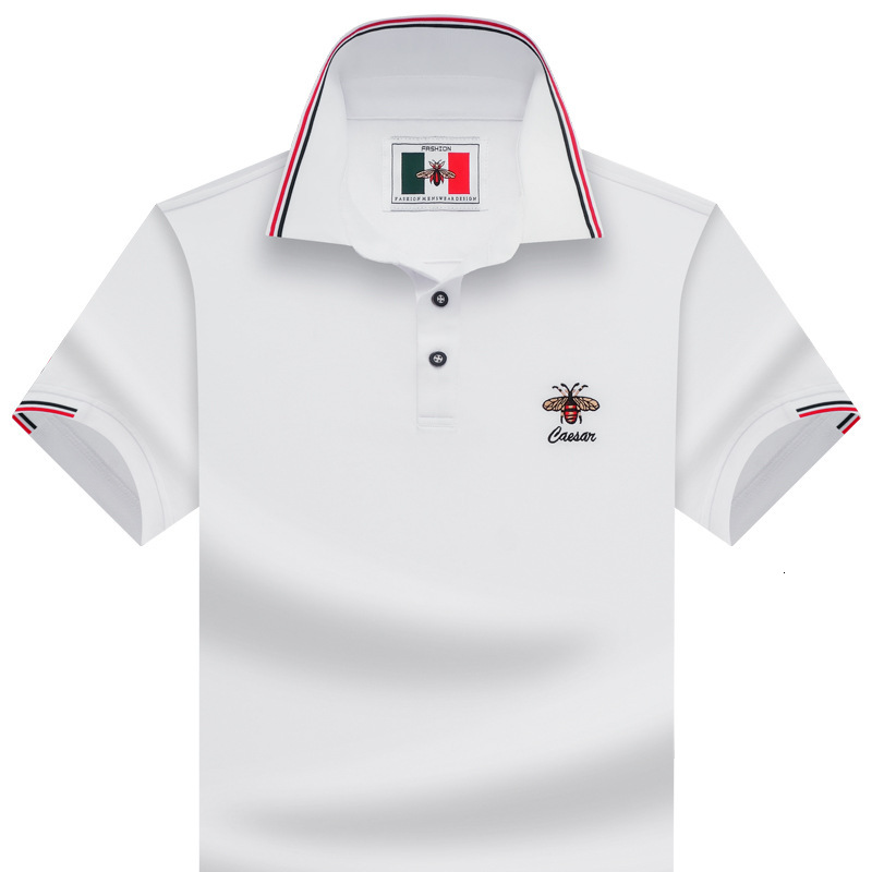 New Embroidered Small Bee Short-sleeved Polo Shirt For Men - High-end Fashionable Brand - Designer Short-sleeved Shirt - Luxurious Business Jacket