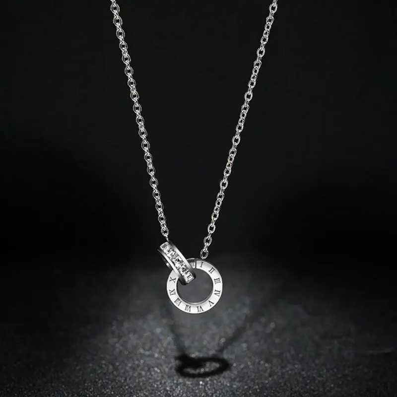 Classic Design Famous Brand Roman Numerals Pendant Necklace for Woman Necklace Luxury Jewelry Female Top Qu Wholesale H260406
