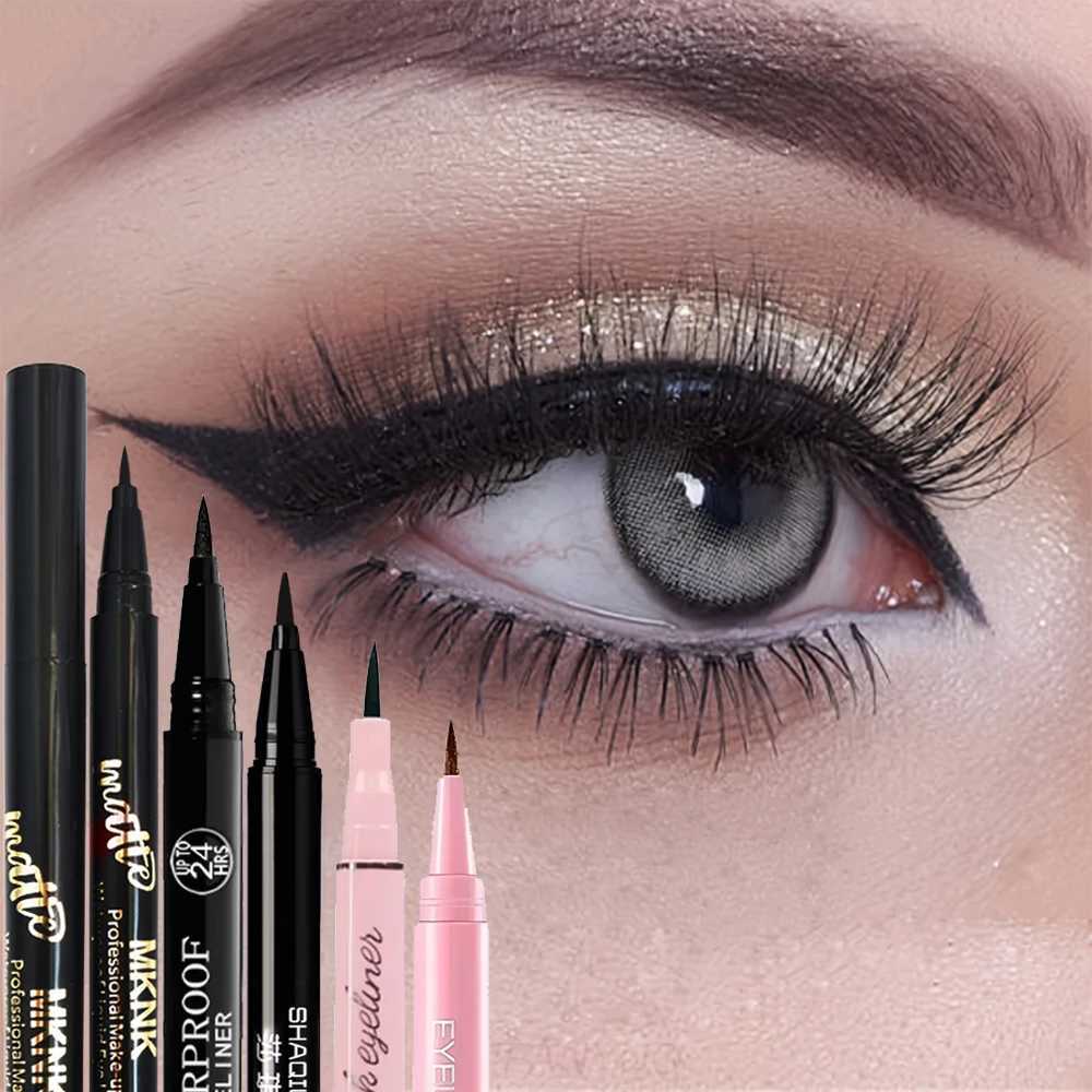Waterproof Ultra-Fine Liquid Eyeliner Pencils Smudge-Proof Quick-Drying Matte Lasting Black Beginner Eyeliner Gel Pro-Makeup H260406