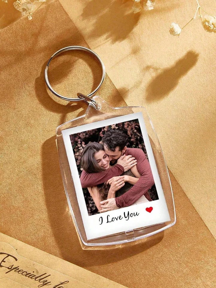 Custom Po And Text Keychain Personalized Acrylic Keychain Couple Keychain Birthdays Gift Anniversaries Couples Gift 260403BJ - view 5